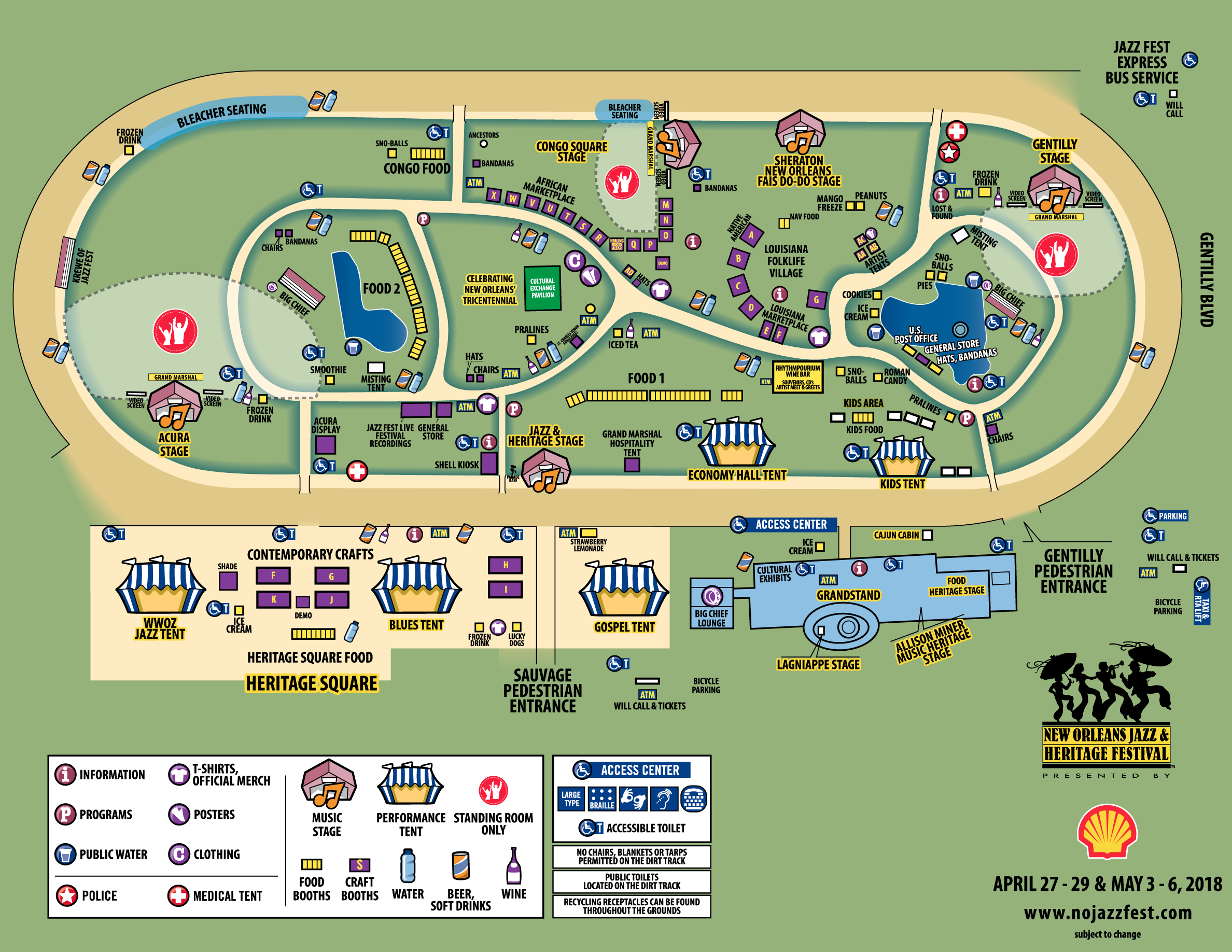 Click Here For Your 2018 Jazz Fest Cubes & Map! Where Y'at